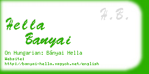 hella banyai business card